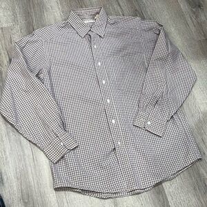 Mens Vintage L.L. Bean Size Medium Windowpane Cotton Maine USA Shirt Small Check